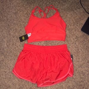 coral workout set